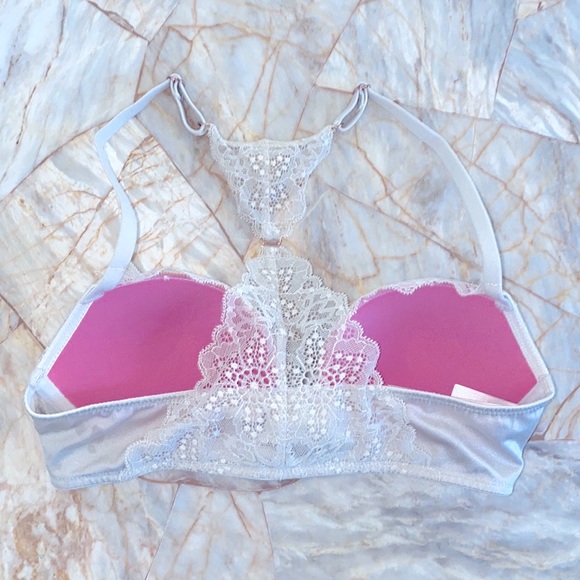 VS PINK  Very Sexy Strappy Back  Push-Up Lace Bra 32C - Picture 5 of 10